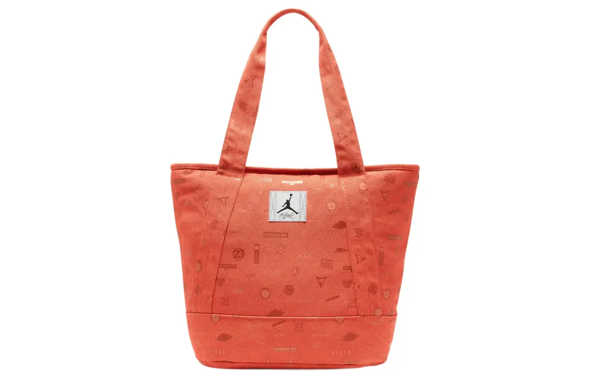 Jordan Recycled Cotton Tote Bag, Shopping Bag, Shoulder Bag, Handbag Unisex Orange