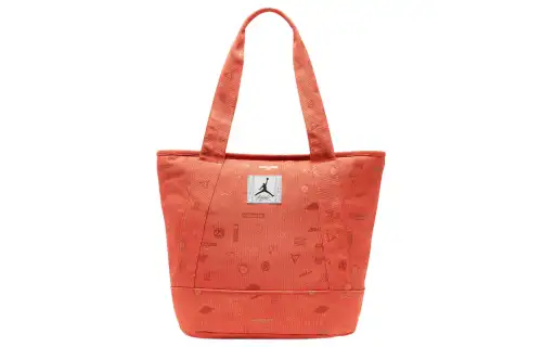 Jordan Recycled Cotton Tote Bag, Shopping Bag, Shoulder Bag, Handbag Regular Unisex Orange