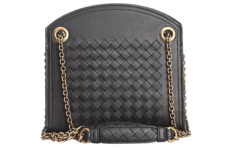 Bottega Veneta Sheepskin Shoulder Bag, Crossbody Bag Women's Black