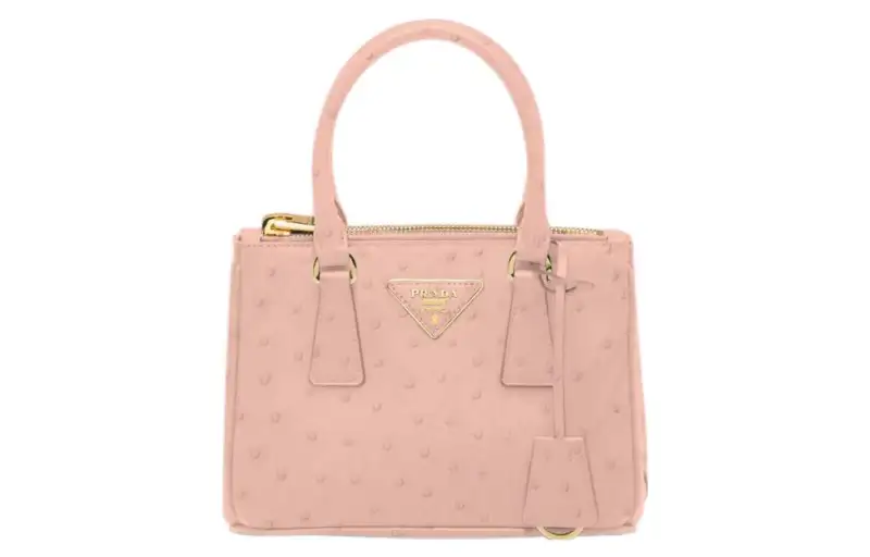 PRADA Leather Handbag Mini Women's Pink