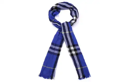 Burberry Knit Scarves Men's Blue