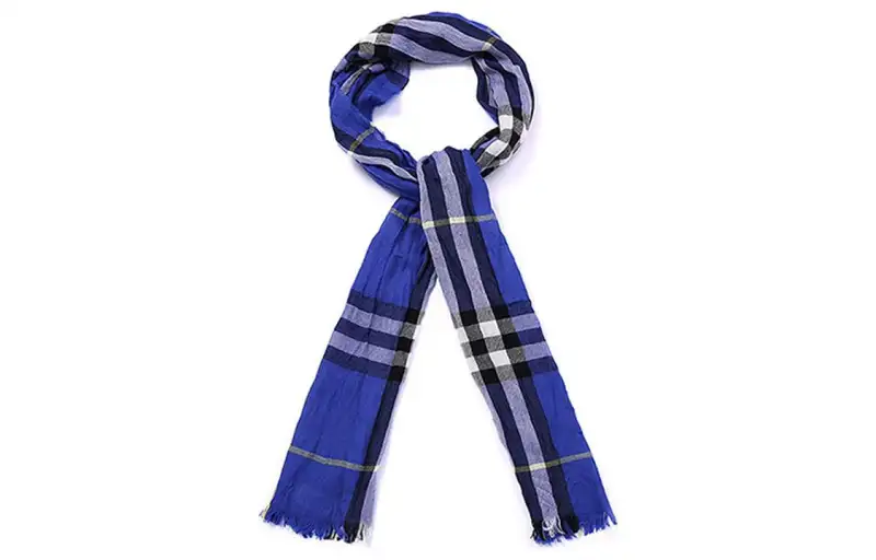 Burberry Knit Scarves Men's Blue
