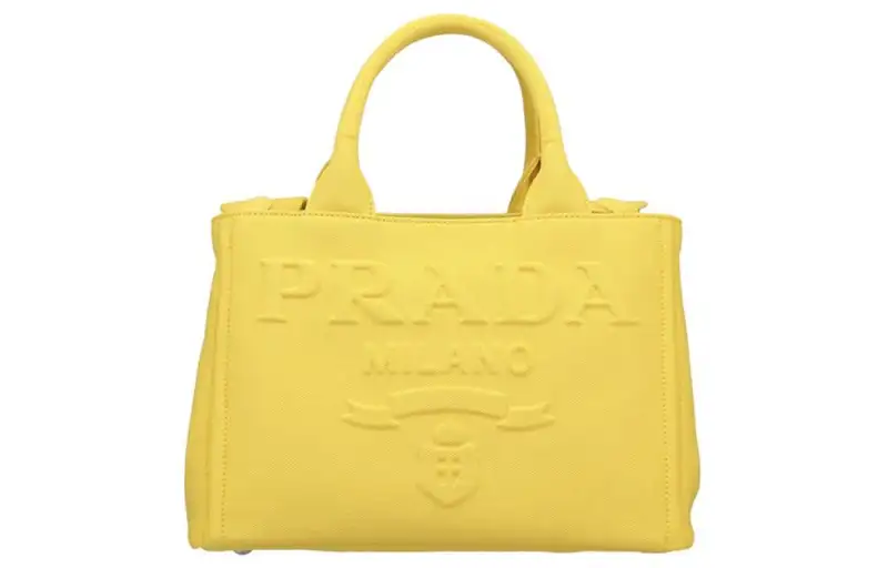 PRADA Canvas Bag, Shoulder Bag, Crossbody Bag, Handbag Regular Women's Yellow