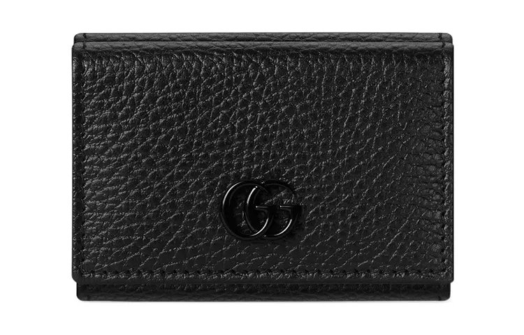 GUCCI Marmont Leather Wallet Women's Black