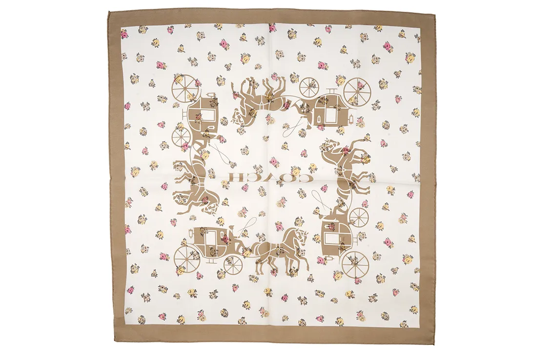 COACH Silk Scarves Women's Apricot