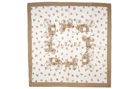 COACH Silk Scarves Women's Apricot