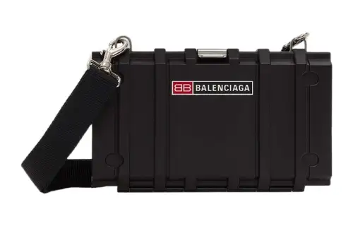 Balenciaga Recycled Material Crossbody Bag, Shoulder Bag Men's Black