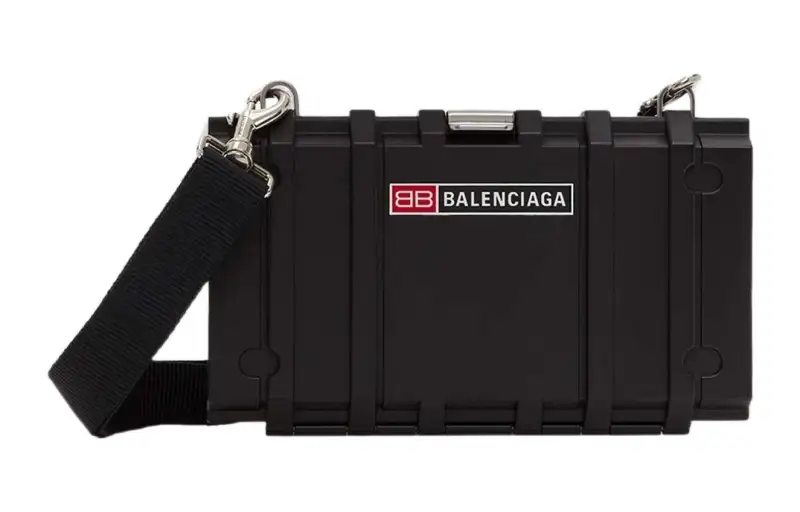 Balenciaga Recycled Material Crossbody Bag, Shoulder Bag Men's Black