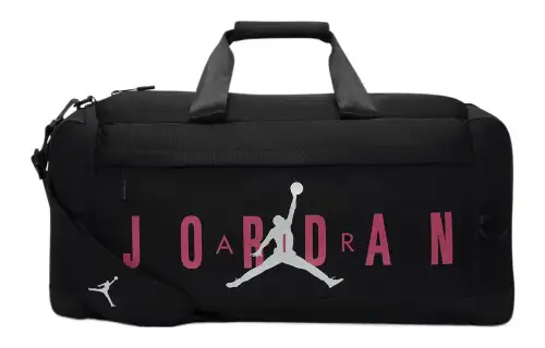 Jordan Polyester Handbag, Shoulder Bag, Crossbody Bag, Luggage Bag, Travel Bag Medium Unisex Black Pink