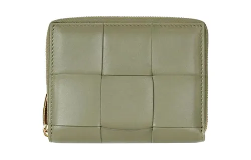 Bottega Veneta Lambskin Wallet Women's Light Green