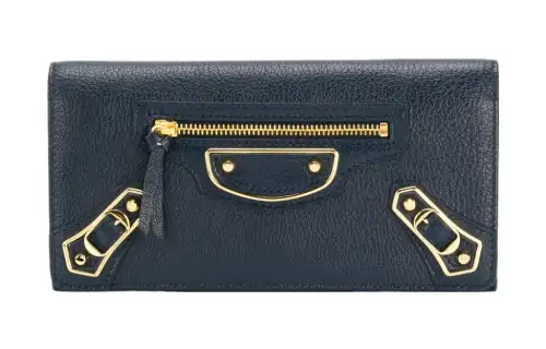 Balenciaga Goatskin Wallet Women's Blue