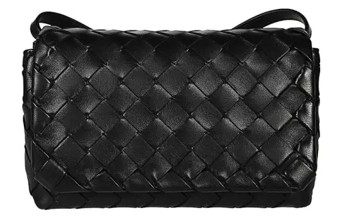 Bottega Veneta Leather Shoulder Bag Women's Black