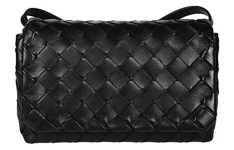 Bottega Veneta Leather Shoulder Bag Women's Black