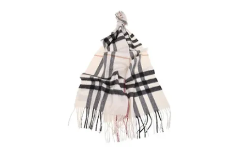 Burberry Knit Scarves Unisex White