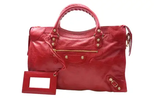 Balenciaga Sheepskin One Shoulder Handbag Regular Women's Red