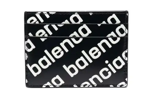 Balenciaga Calfskin Card Holder Regular Men's Black