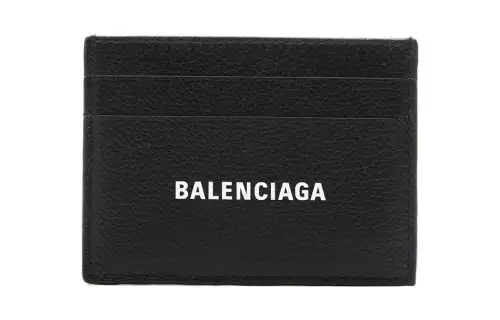 Balenciaga Calfskin Card Holder Card Holder Women's Black