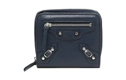 Balenciaga Sheepskin Wallet Women's Blue