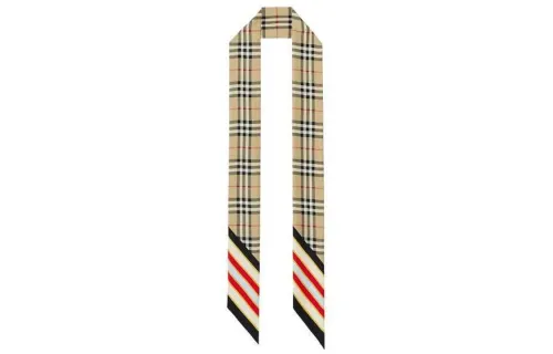 Burberry Check Print Skinny Scarf