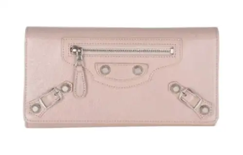 Balenciaga Lambskin Wallet Women's Pink