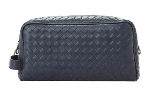 Bottega Veneta Calfskin Clutch Regular Men's Dark Blue