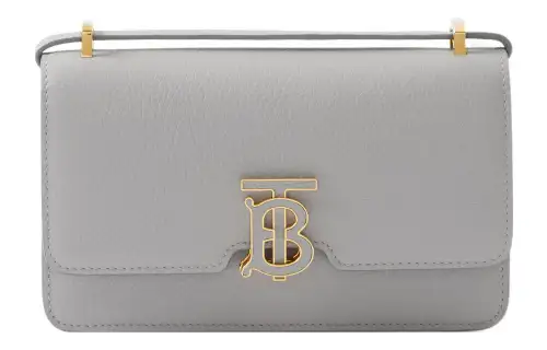 Burberry Calfskin Shoulder Bag, Crossbody Bag Mini Women's Light Heather Gray