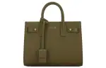 SAINT LAURENT SAC DE JOUR Cow Leather Shoulder Bag, Crossbody Bag, Handbag Women's Dark Green