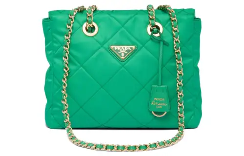 PRADA Fabric Parachute Bag, Crossbody Bag, Shoulder Bag Women's Mint Green