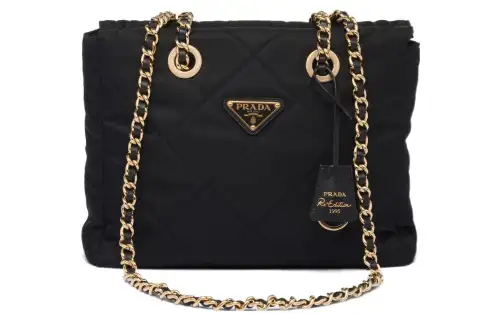 PRADA Re Edition Recycled Nylon Shoulder Bag Women's Black