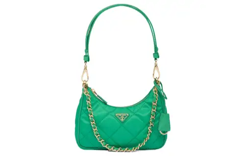 PRADA Fabric Handbag, Shoulder Bag Women's Mint Green