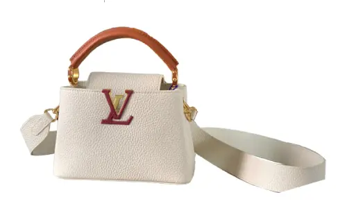 LOUIS VUITTON Capucines Detachable Strap Taurillon Cow Leather Kapsyn Bag, Shoulder Bag, Crossbody Bag, Handbag Mini