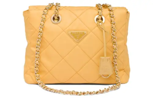 PRADA Fabric Parachute Bag, Crossbody Bag, Shoulder Bag Women's Corn Yellow