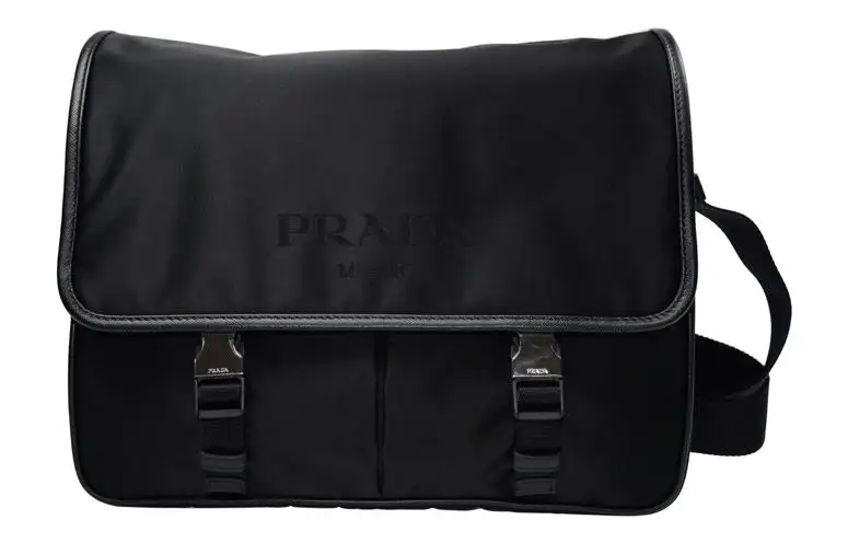 PRADA Nylon Shoulder Bag, Crossbody Bag Regular Unisex Black