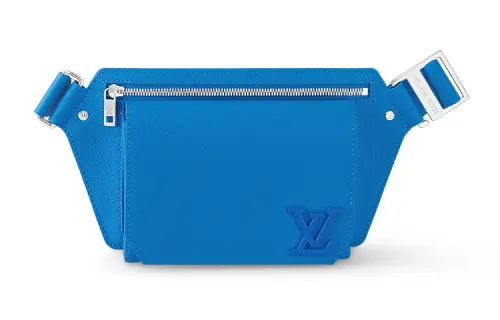 LOUIS VUITTON Cow Leather Crossbody Bag, Shoulder Bag Women's Blue