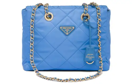 PRADA Fabric Parachute Bag, Crossbody Bag, Shoulder Bag Women's Light Purple Blue