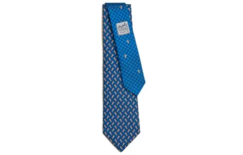 HERMES Twillbi Ties Men's Blue