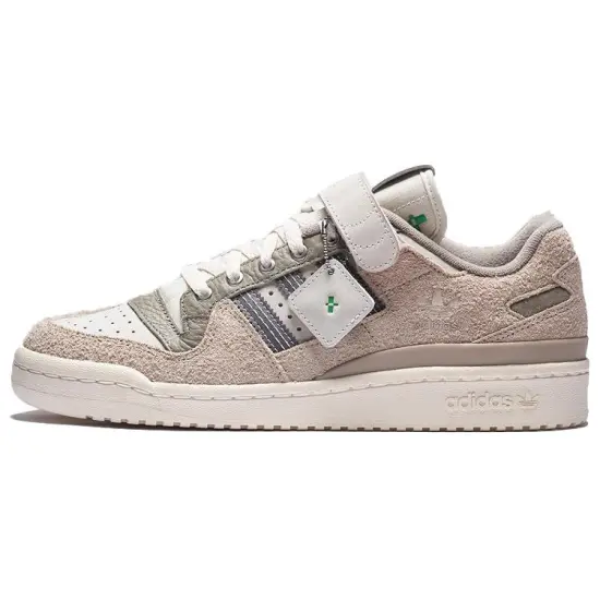 Foss X Adidas Originals FORUM Skateboard Shoes Unisex Low-top Grey/white