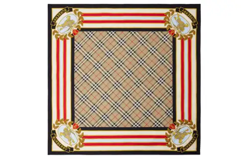 Burberry Check Pattern Square Scarf
