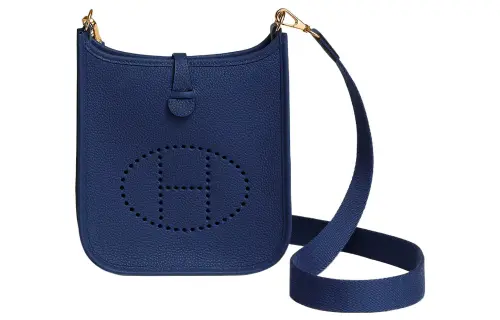 HERMES Evelyne Maurice Bullock Leather Crossbody Bag, Shoulder Bag 16 Women's 7C Cobalt Blue