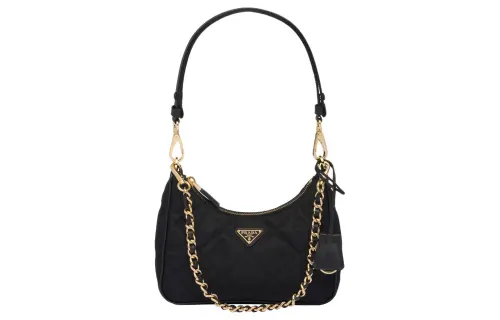 PRADA Fabric Handbag, Shoulder Bag Women's Black