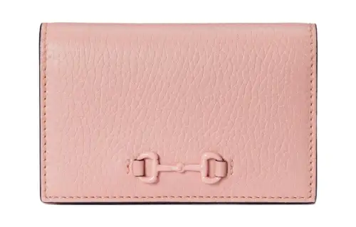 GUCCI Leather Wallet Mini Women's Pink