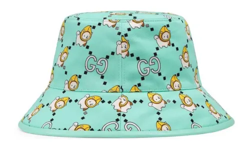GUCCI Gg Animal Print Bucket Hat