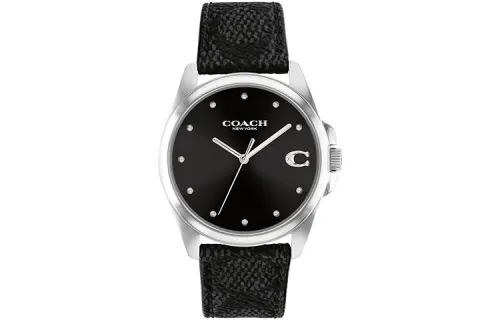 COACH Wrist Watches Quartz Movement Leather Strap Black Dial Women's Watch