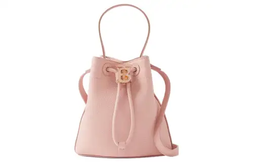 Burberry Calfskin Bucket Bag, Shoulder Bag, Crossbody Bag, Handbag Mini Women's Dark Pink