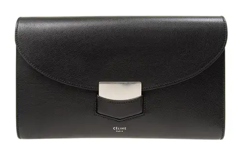 CELINE Goatskin Clutch Regular Women's Black