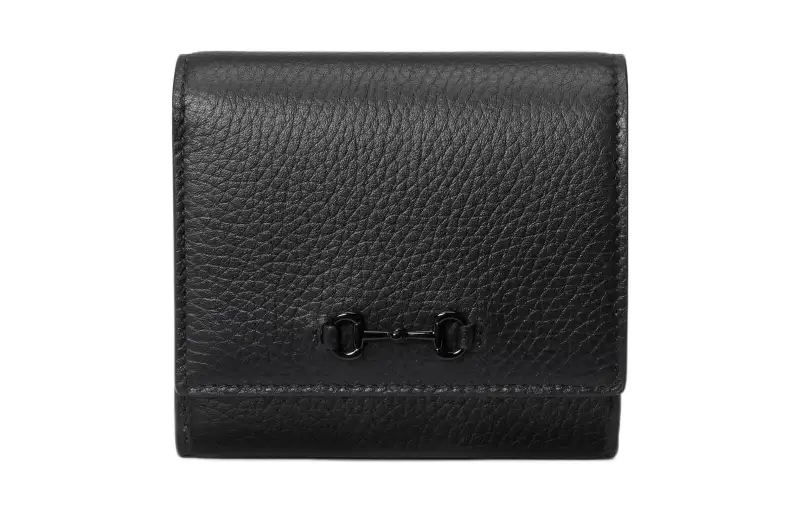 GUCCI Leather Wallet Medium Women's Black