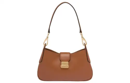 MIU MIU Leather Hobo Bag, Shoulder Bag, Handbag Women's Brown