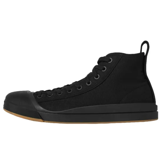 Bottega Veneta Vulcan Canvas Shoes Men High-Top Black