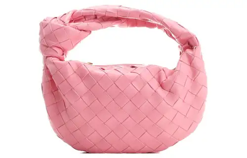 Bottega Veneta Jodie Top Handle Mini Intrecciato Pink