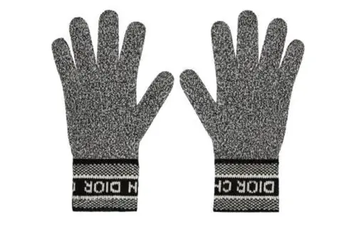 DIOR Knit Gloves Women's Gray